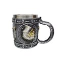 thumbnail image 3 of Taza de café con forma de calavera y cabeza de fantasma de resina de acero inoxidable de doble capa con diseño de calavera y cabeza de fantasma en 3D, regalo de Halloween, 3 of 6