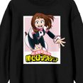 thumbnail image 2 of My Hero Academia Season 2 Ochaco Uraraka Crew Neck Long Sleeve Adult Black Sweatshirt-XXL, 2 of 3