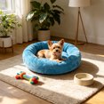 thumbnail image 5 of Cevemin All Season Universal Soft Breathable Pet Sleeping Sofa Bed Thick Plush Warm Cool Dual Purpose Foldable Anti-Slip Bottom Pet Nest For Small Medium Size Cats Dogs Indoor Daily Rest, 5 of 6