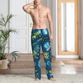 thumbnail image 5 of Uemuo Dump Truck Pattern Men's Wide Leg Palazzo Lounge Pants with Pockets Light Weight Loose Comfy Casual Pajama Pants-XX-Large, 5 of 9