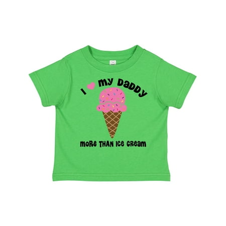 

Inktastic I Love Daddy More Than Ice Cream Girls Toddler T-Shirt