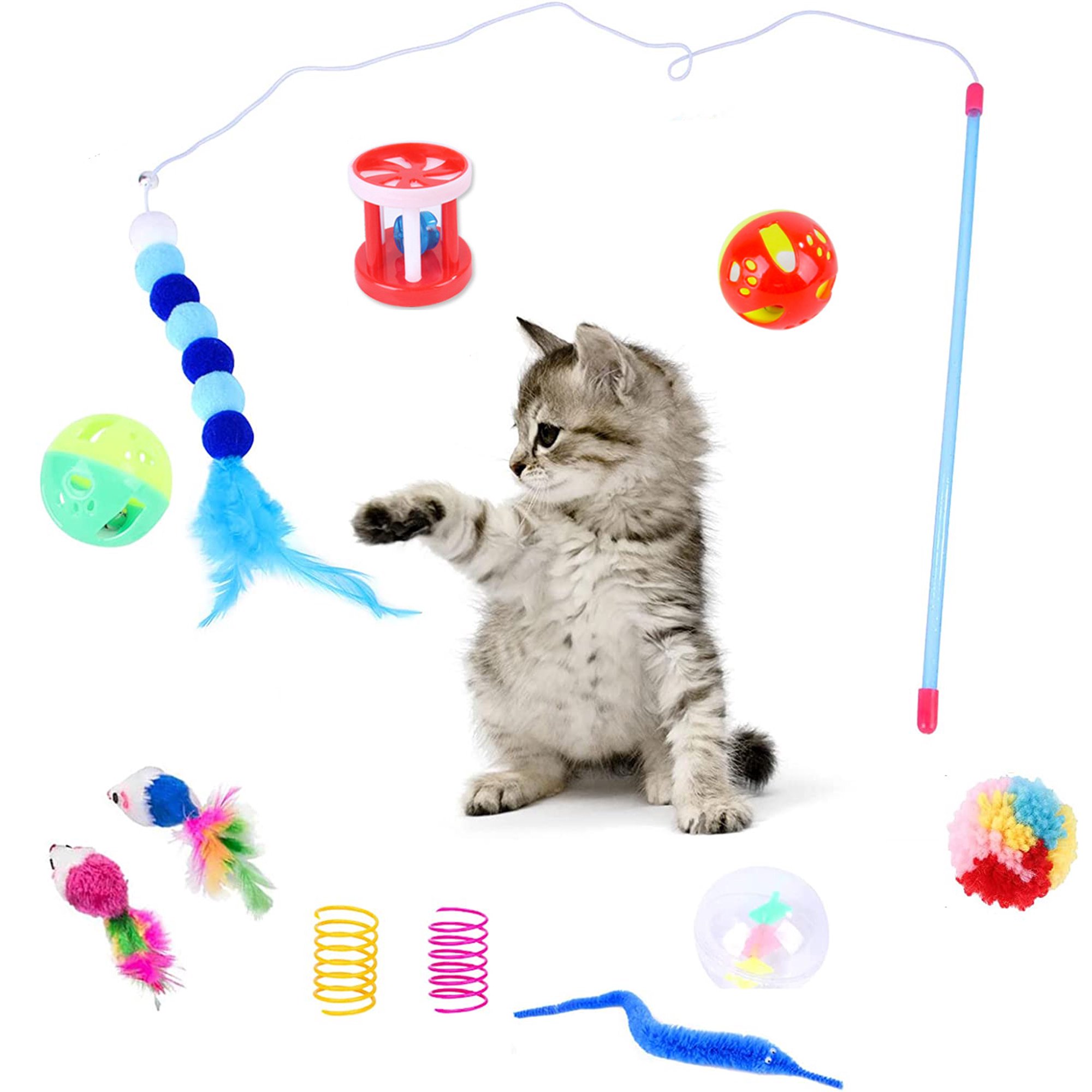 Tripumer 15-Piece Cat Toy Set with Tunnel and Interactive Toys photo 6