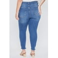 thumbnail image 5 of Women's Plus Size Essential Seamed Waistband Frayed Ankle Jeans, 5 of 11