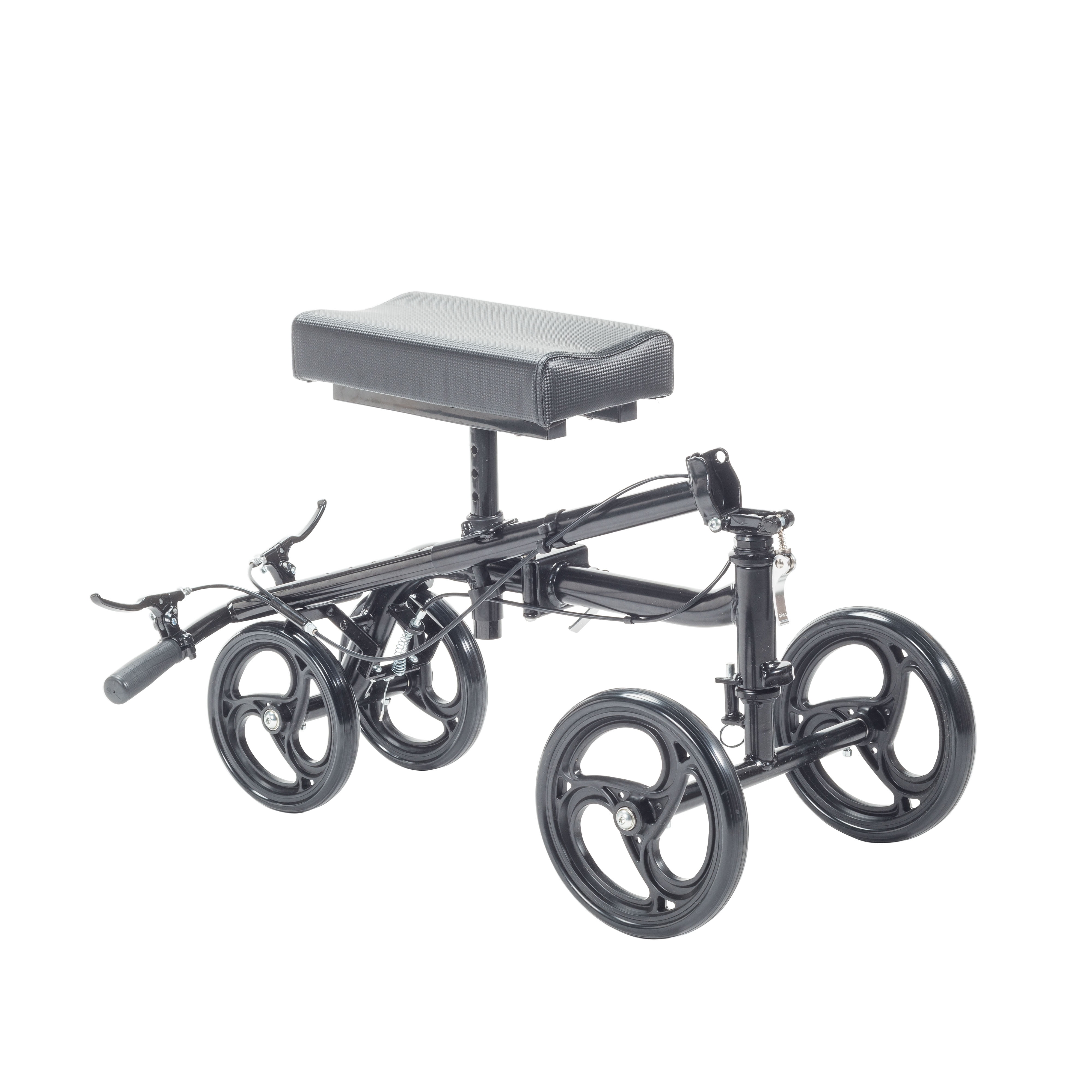 Equate Folding Knee Walker Alternative to Crutches, 10in Front Wheels, 350lb Weight Capacity