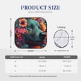 thumbnail image 2 of Kdxio Colorful Flower Dog A Print 2-Piece Sun Shade Front Windshield - Foldable Car Front Window Sunshades for Most Sedans SUV Truck, 2 of 6