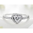 thumbnail image 5 of Womens Heart Ring 925 Sterling Silver Wedding Band Design Micro Inlaid Zircon Accent Individually Packed Gifts, 5 of 7