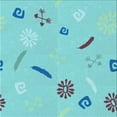 thumbnail image 1 of Ahgly Company Indoor Square Patterned Macaw Blue Green Area Rugs, 8' Square, 1 of 6