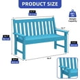 thumbnail image 6 of ModFusion Outdoor Garden Loveseat, All Weather Outdoor Bench for 2-3 Persons, HDPE Resin, 660 lbs Capacity & Weather Resistant, Light Blue, 6 of 7