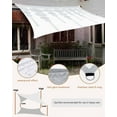 thumbnail image 5 of Sun Shade Sail 6.5x10Ft Bohemian Pattern Mandala Retro Ethnic Style White Uv Block Sunshade Canopy Outdoor Shade Cover Rectangle Shade Cloth For Patio Garden Yard Deck Pergola, 5 of 6