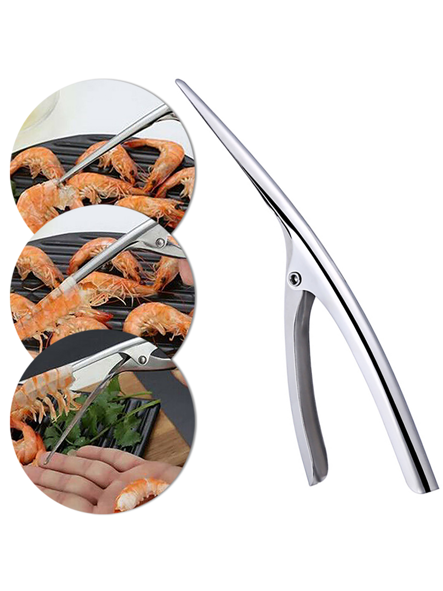 Stainless Steel Prawn Peeler Shrimp Deveiner Peel Device Creative
