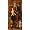 thumbnail image 3 of Cristoforo Caselli 11x18 Black Modern Framed Museum Art Print Titled - The Virgin and Child Enthroned with Two Musician Angels (1507 - 1510), 3 of 5