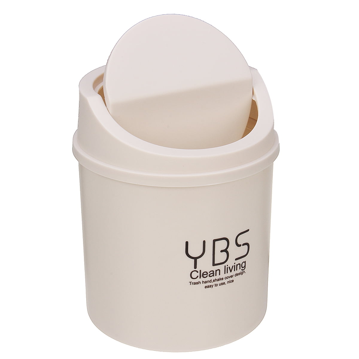 Desk Waste Bin Trash Can Desktop Garbage Basket Table Style Shake Lid Home-US