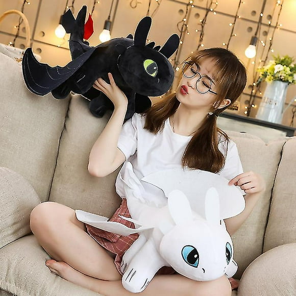 35cm How To Train Your Dragon Toothless Anime Figure Doll Night Fury Light Fury Cartoon Plush Toy Dragon 35cm Stuffed Doll For Children