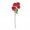 Red, variant on ievspot Artificial Flower Durable Artificial Flower Artificial Dahlia Flowers with Stem 4-head Realistic Faux Silk Flower for Vase Wedding Party Centerpiece
