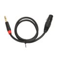 thumbnail image 4 of Cable de audio XLR hembra a conector Jack de 6,35 mm Cable de instrumento para micrófono Guitarra eléctrica 0,75 metros, 4 of 5