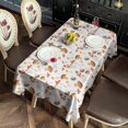 thumbnail image 2 of Brown Mushroom White Pattern Rectangle Tablecloth 60"x120",Waterproof Polyester Rectangle Table Cloth, Wipeable Spillproof Polyester Tablecloth for Dining, Camping, Indoor and Outdoor, 2 of 6