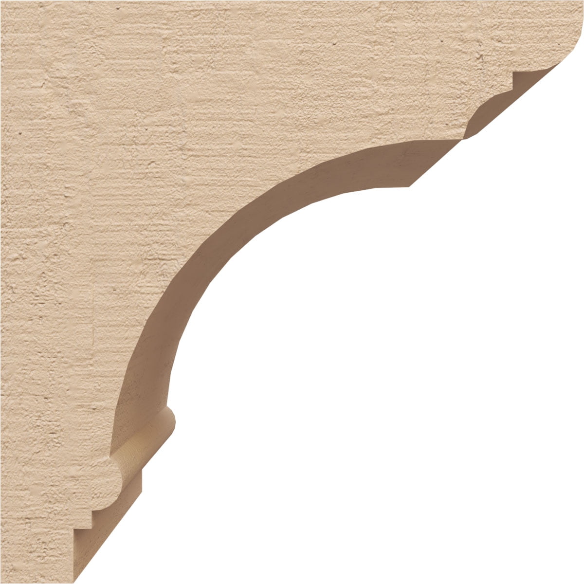 7"W x 7"D x 7"H Wide Hughes Rough Cedar Woodgrain TimberThane Corbel, Primed Tan