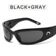 thumbnail image 1 of Gafas de sol Moon Fashion (gafas grises con marco negro), tecnología futurista, gafas de sol deportivas, gafas de ciclismo de tendencia, 1 of 5