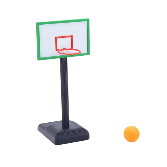 1/12 Miniature Basketball Hoop Set Doll House Accessories for Kids Pretend Play Toy Scene Setting Decoration