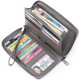 thumbnail image 3 of Bolsa de herramientas Cartera de mujer Gris oscuro Bloqueo Rfid Cremallera de cuero alrededor de la cartera Monedero largo de gran capacidad Bolsa de pulsera para tarjetas de crédito, 3 of 5