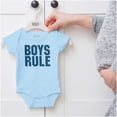 thumbnail image 5 of Boys Rule Boymom Humor Cute New Son Bodysuit Jumper Boys Infant Baby Brisco Brands 6M, 5 of 6