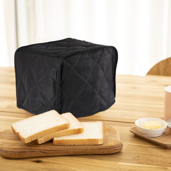 ETEREAUTY Black Polyester Kitchen Toaster Cover, Dust Resistant Appliance Protector, and Easy to Clean