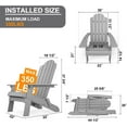 thumbnail image 2 of WINSOON Chaises Pliantes Adirondack Set de 2, Finition Grise, 2 of 5