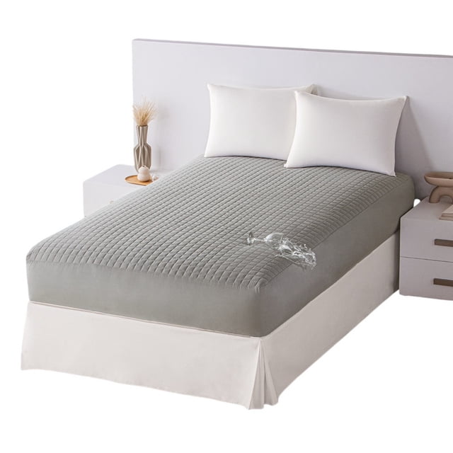 Protector Colchón Basic Repelente Gris Queen Size Concord