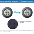 thumbnail image 3 of Mini Round Hygrometer Thermometer Indoor Outdoor Humidity Meter Fahrenheit Celsius Switchable 3 Pack, 3 of 6