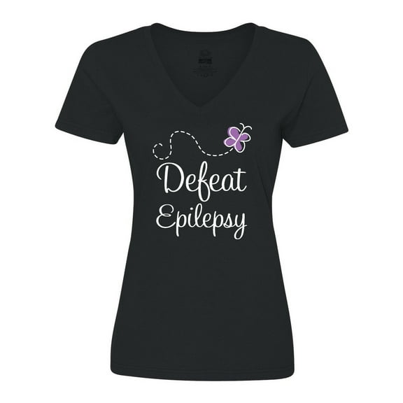 Inktastic Epilepsy Awareness Support Month Women's V-Neck T-Shirt