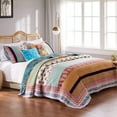 thumbnail image 4 of Global Trends Tori Reversible 100% Cotton Quilt Set, Modern Bohemian, All Ages, 5-Piece Full/Queen, 4 of 7