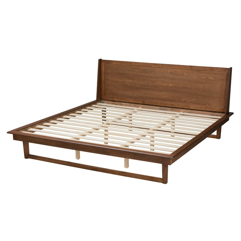 Baxton Studio Macayle Mid-Century Modern Ash Walnut Finished Wood Queen Size Platform Bed Baxton Studio Macayle Mid-Century Modern Ash Walnut Finished Wood Queen Size Platform Bed