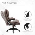 thumbnail image 4 of Vinsetto 6 Point Vibration Massage Office Chair with Heat, High Back Executive Office Chair with Padded Armrests, Microfiber Reclining Computer Chair, Coffee, 4 of 9