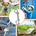 thumbnail image 5 of Stainless Steel Trigger Chain Clip,Happon 6Packs Dog Lead Clips,Zinc Alloy Double Ended Bolt Snap Hooks for Water Bucket Pet Feed Bucket Agricultural Equine Dog Leash, 5 of 6