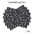 thumbnail image 3 of Placemats Set of 4 / 6, Dog Paw Placemats for Dining Table Indoor/Outdoors Heat Resistant Washable Placemats 18" x 12", 3 of 8