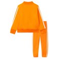 thumbnail image 2 of LittleSpring Big Girl Sweatsuits Long Sleeve Full Zip Jacket and Pants Set Orange Size 10-12, 2 of 6