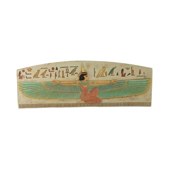 Egyptian Wall Plaque with Winged Isis, 20.75 Inches