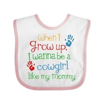 Inktastic Cowgirl Like Mommy Girls Baby Bib