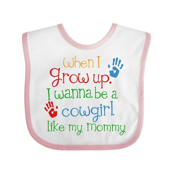 Inktastic Cowgirl Like Mommy Girls Baby Bib
