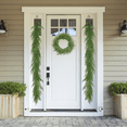 thumbnail image 3 of THE BRIVE 20in Norfolk Pine Wreath, Waterproof Outdoor Spring Wreath, Heavy Duty Durable Front Door Wreath for Easter Wedding Farmhouse Patio Home Decor, Year-Round Greenery Wreath, 3 of 7