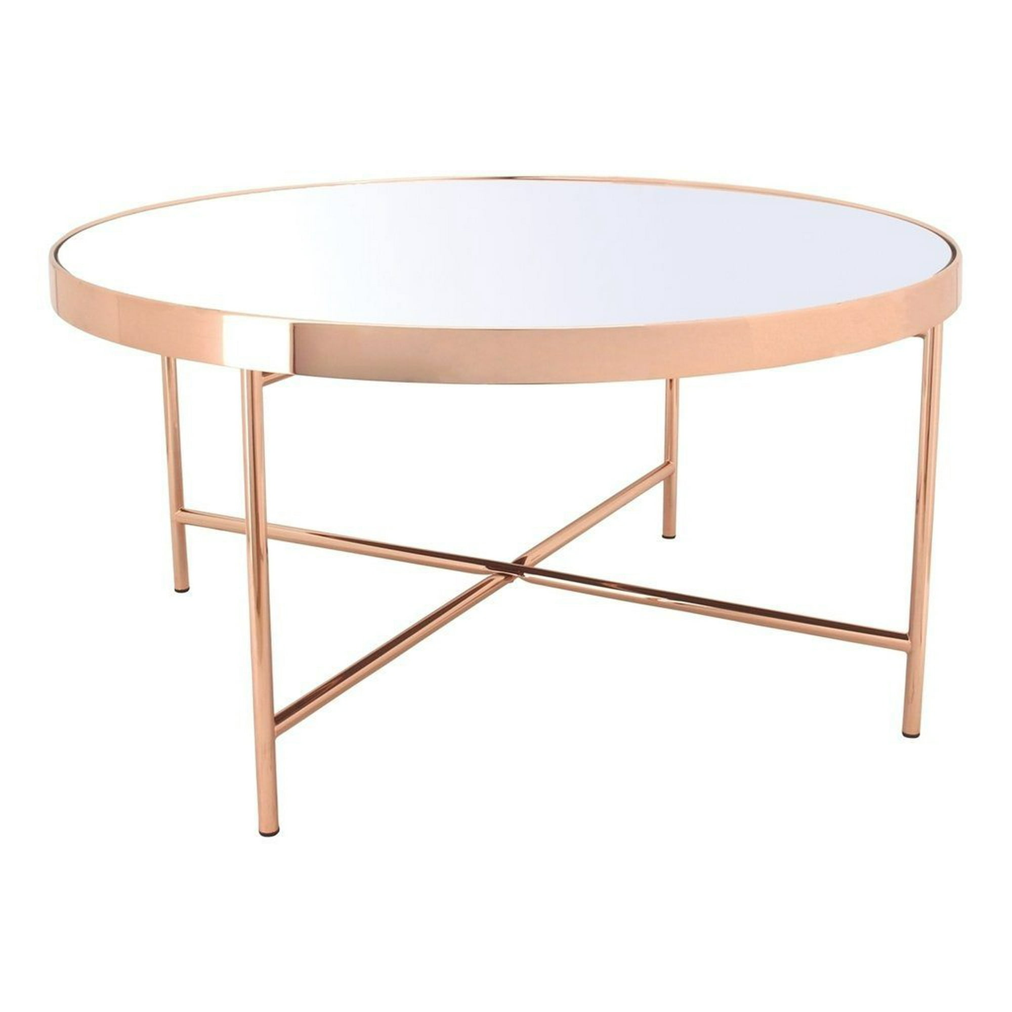 Xander Copper Coffee Table With Mirror Top Big