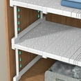 thumbnail image 3 of Expandable Closet Shelf Organizer,  Expandable Closet Tension Shelf, Stackable Shelves Adjustable Storage Shelf Riser for Kitchen Pantry Office, Spice Rack Pantry Shelf, 3 of 7