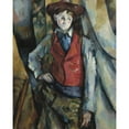 thumbnail image 2 of Paul Cézanne 12x14 Gold Ornate Wood Frame and Double Matted Museum Art Print Titled - Boy in a Red Waistcoat (1888-1890), 2 of 4