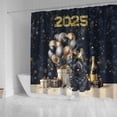 thumbnail image 4 of Happy New Year Scottish Terrier Welcome 2025 Balloon Firework Party Shower Curtain Scottie Dog Lover Gifts Waterproof Bathroom Bathtub Curtain - 01014, 4 of 5
