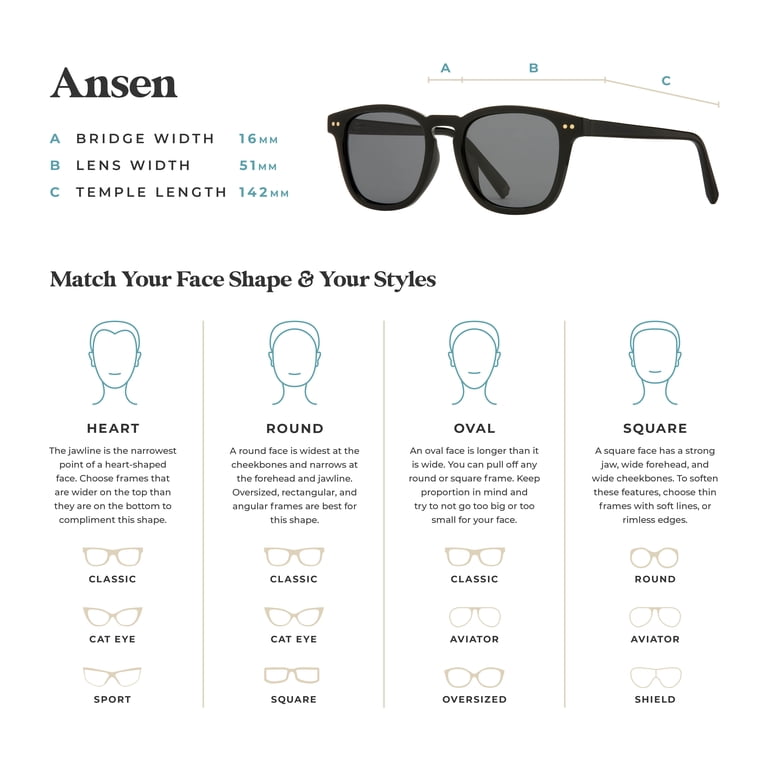 Ansen Onyx Square Polarized Sunglasses, Recycled Plastic  display picture 1