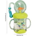 thumbnail image 3 of Whale-Shaped Spill Proof Straw Cup – 220ml Leak-Proof Toddler Tumbler with Squirt Fun Spout, Cute Drinking Cup for Kids, Home, School & Travel (RL Yellow, 1 PC), 3 of 5