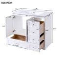 thumbnail image 2 of Harper & Bright Designs 36" Modern Bathroom Vanity with Sink, Bathroom Cabinet Freestanding with Drawers, Wood Bathroom storage Cabinet with Soft Close Doors, White, 2 of 15