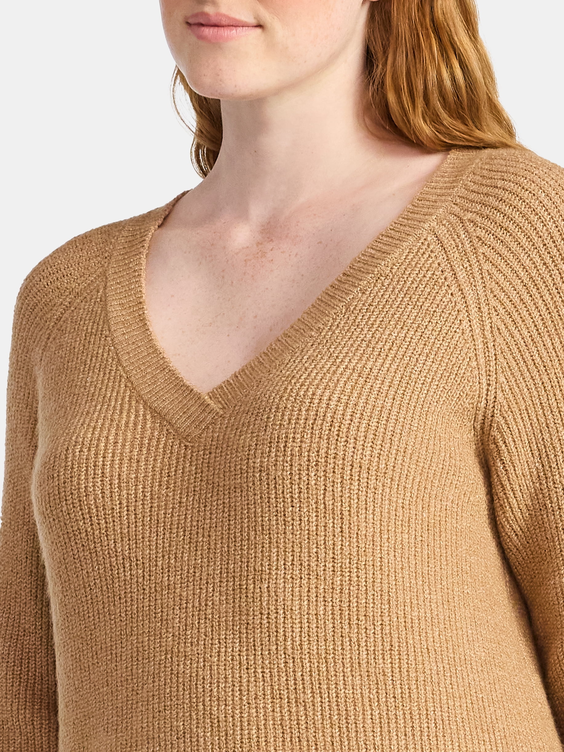 Time and Tru Women’s V Neck Sweater and Pants Set, 2-Piece, Sizes XS-XXXL