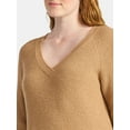 thumbnail image 3 of Time and Tru Women’s V Neck Sweater and Pants Set, 2-Piece, Sizes XS-XXXL, 3 of 4