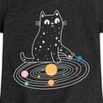 thumbnail image 3 of Instant Message - Cat Solar System - Toddler & Youth Girls Short Sleeve Graphic T-Shirt, 3 of 6